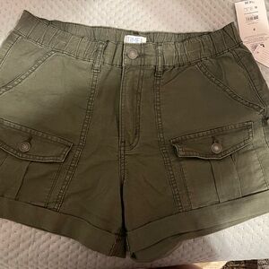 TIME Olive Women's Cargo Shorts